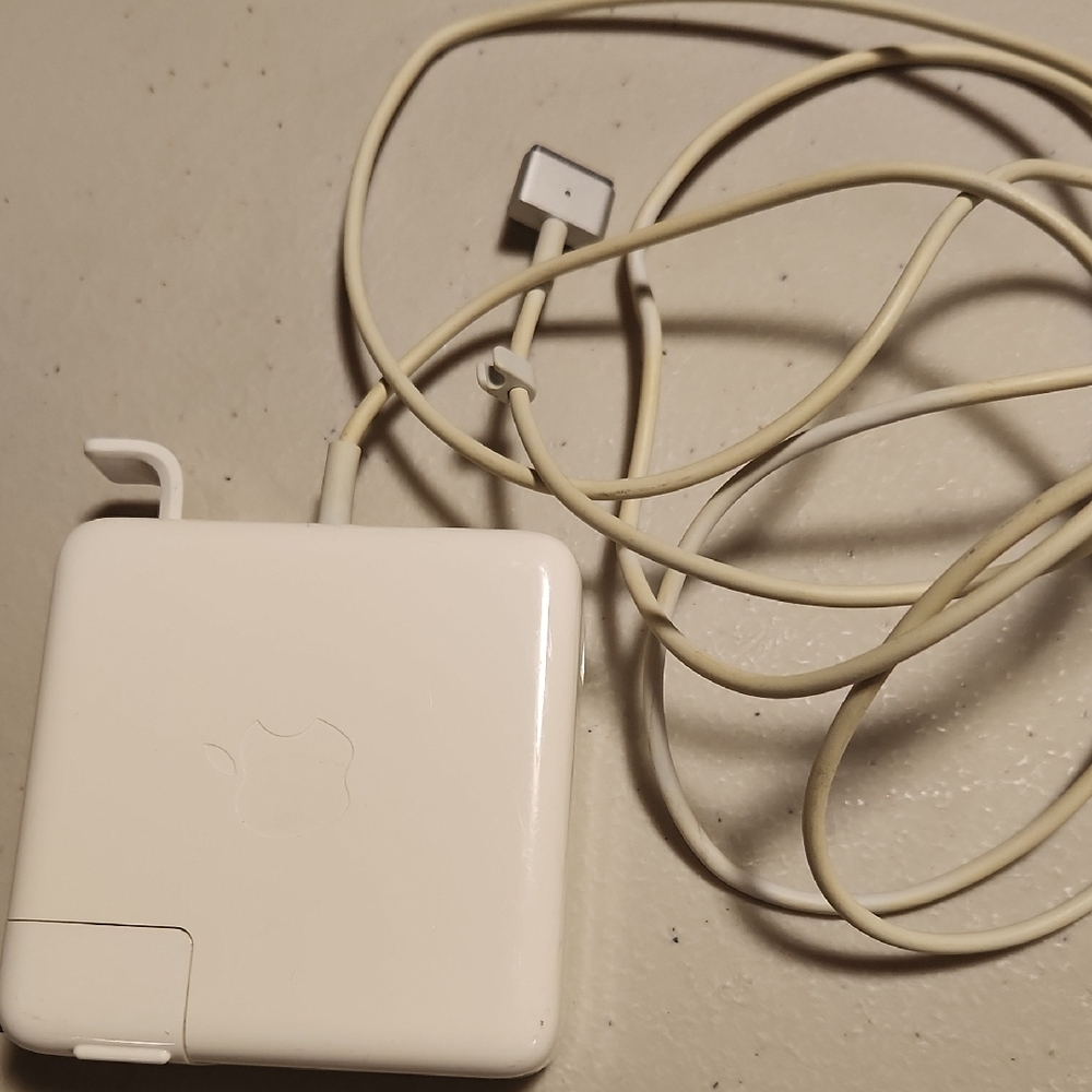 Apple White MagSafe Laptop Power Adapter with Attached Cable